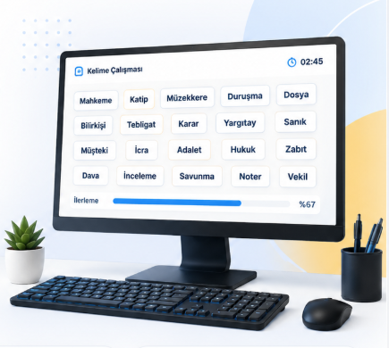 Kelime çalışması ekranı