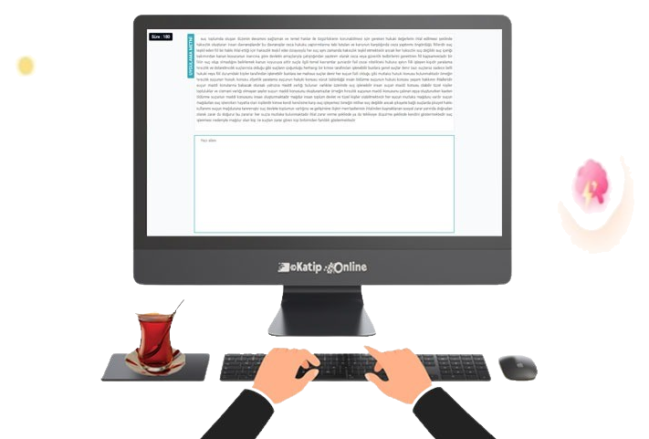 Klavye çalışması ekranı